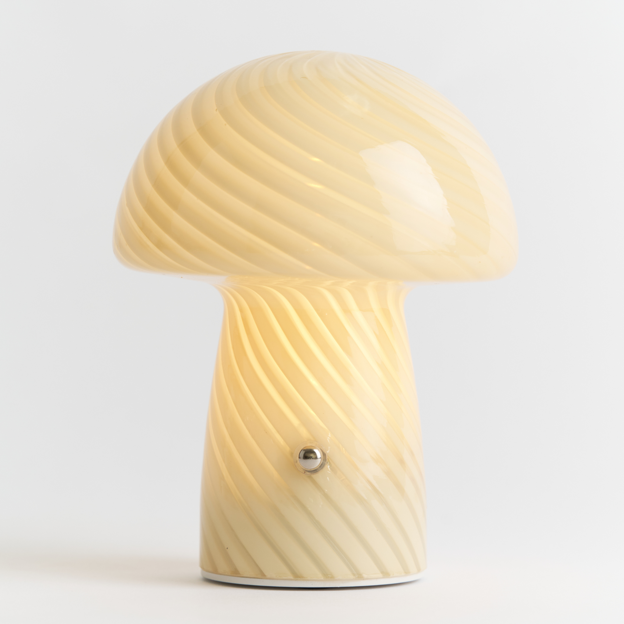 Portable Mini Glass Mushroom Lamp, Butter