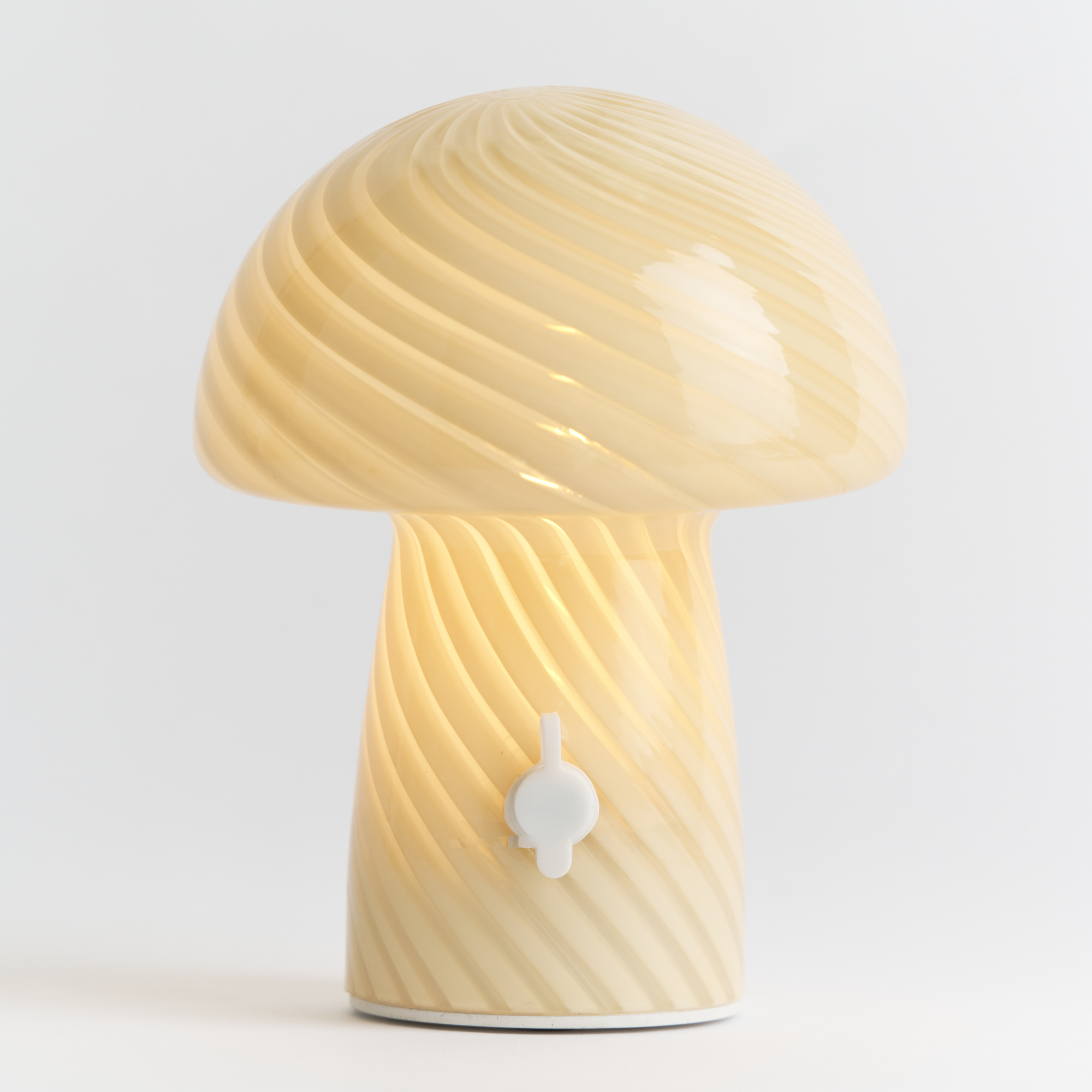Portable Mini Glass Mushroom Lamp, Butter