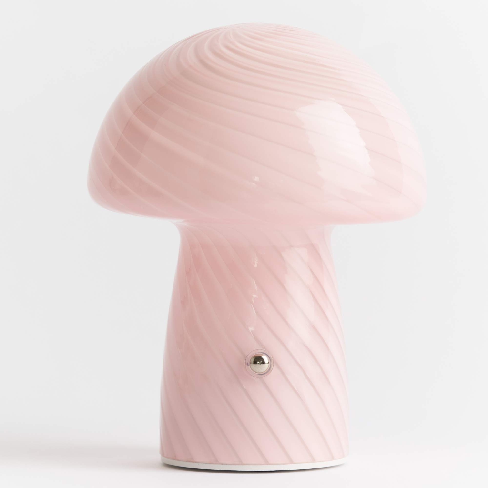 Portable Mini Glass Mushroom Lamp, Pink