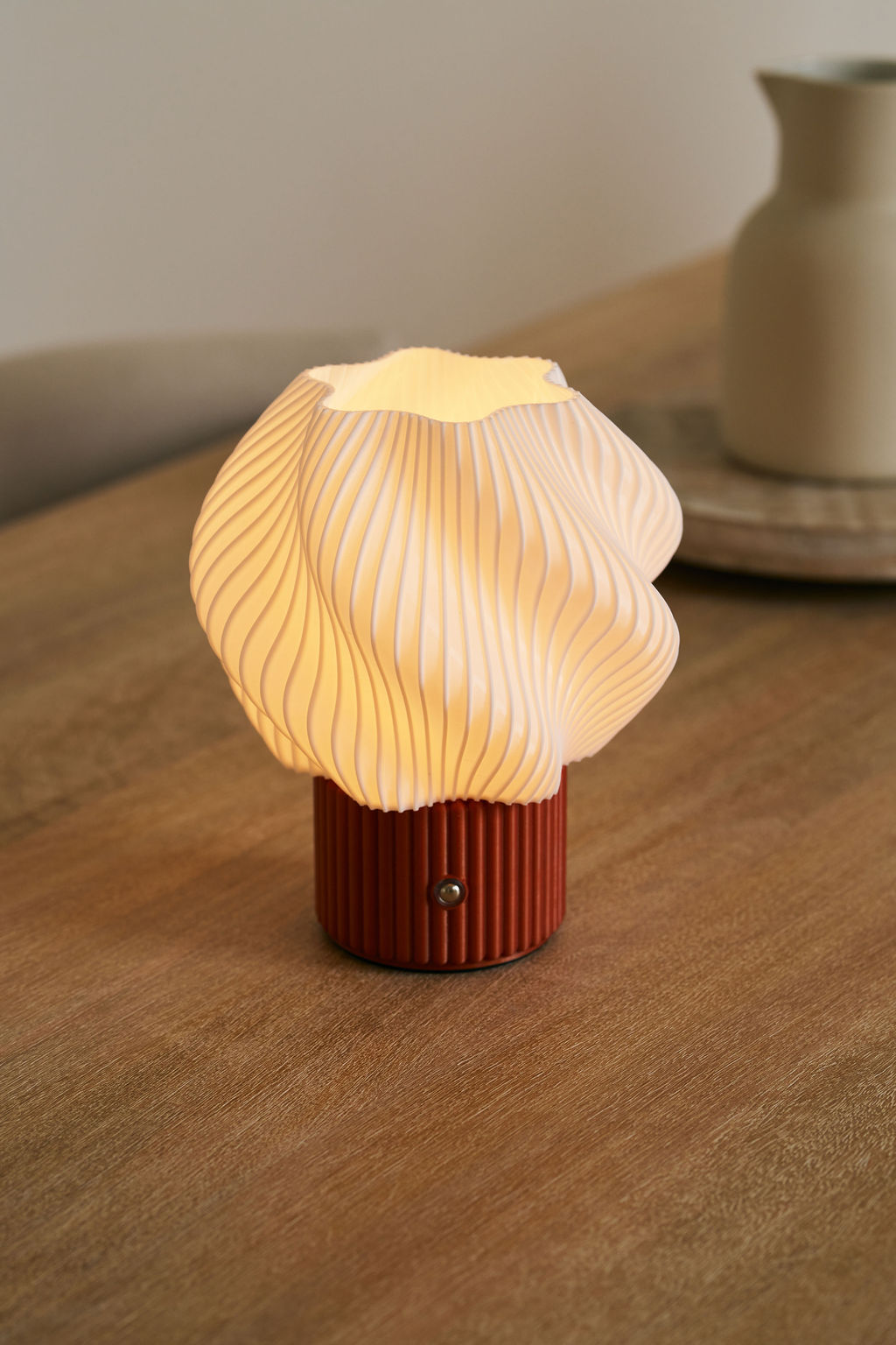 Mini Swirl Portable Lamp, Hazelnut