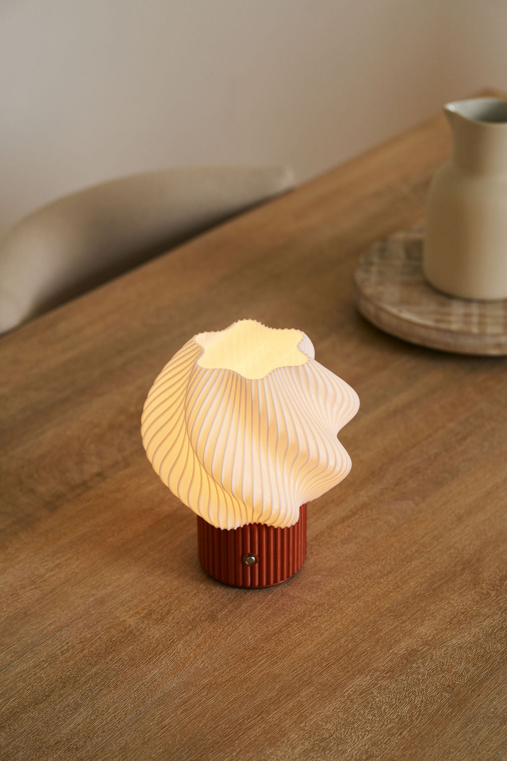 Mini Swirl Portable Lamp, Hazelnut