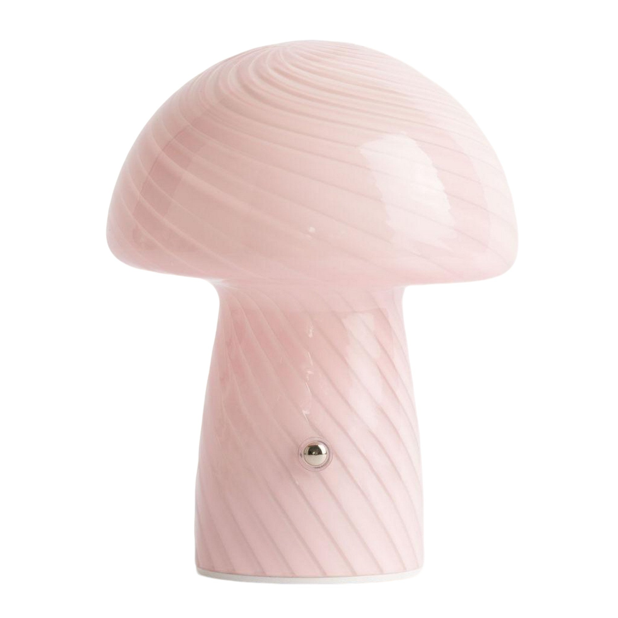 Portable Mini Glass Mushroom Lamp, Pink