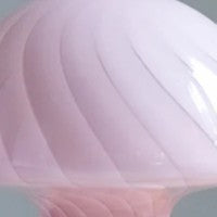 Glass Mushroom Table Lamp, Petite Close Top, Bubblegum