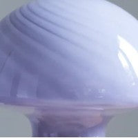 Glass Mushroom Table Lamp, Petite Close Top, Lilac
