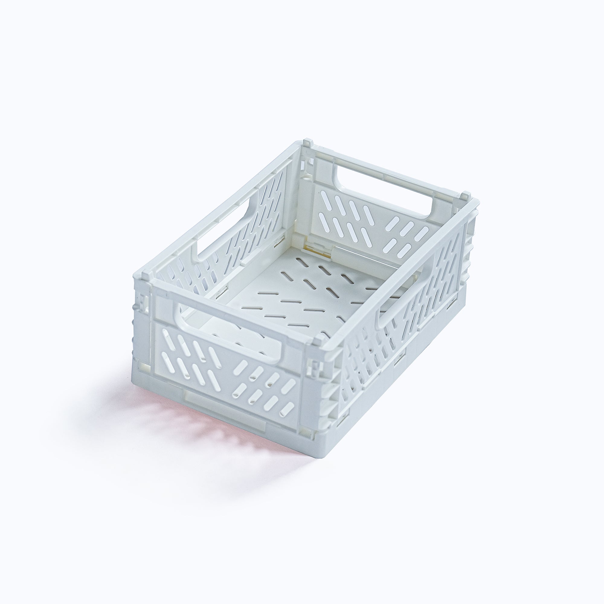 Mini Storage Crate, Off White, Set of 2