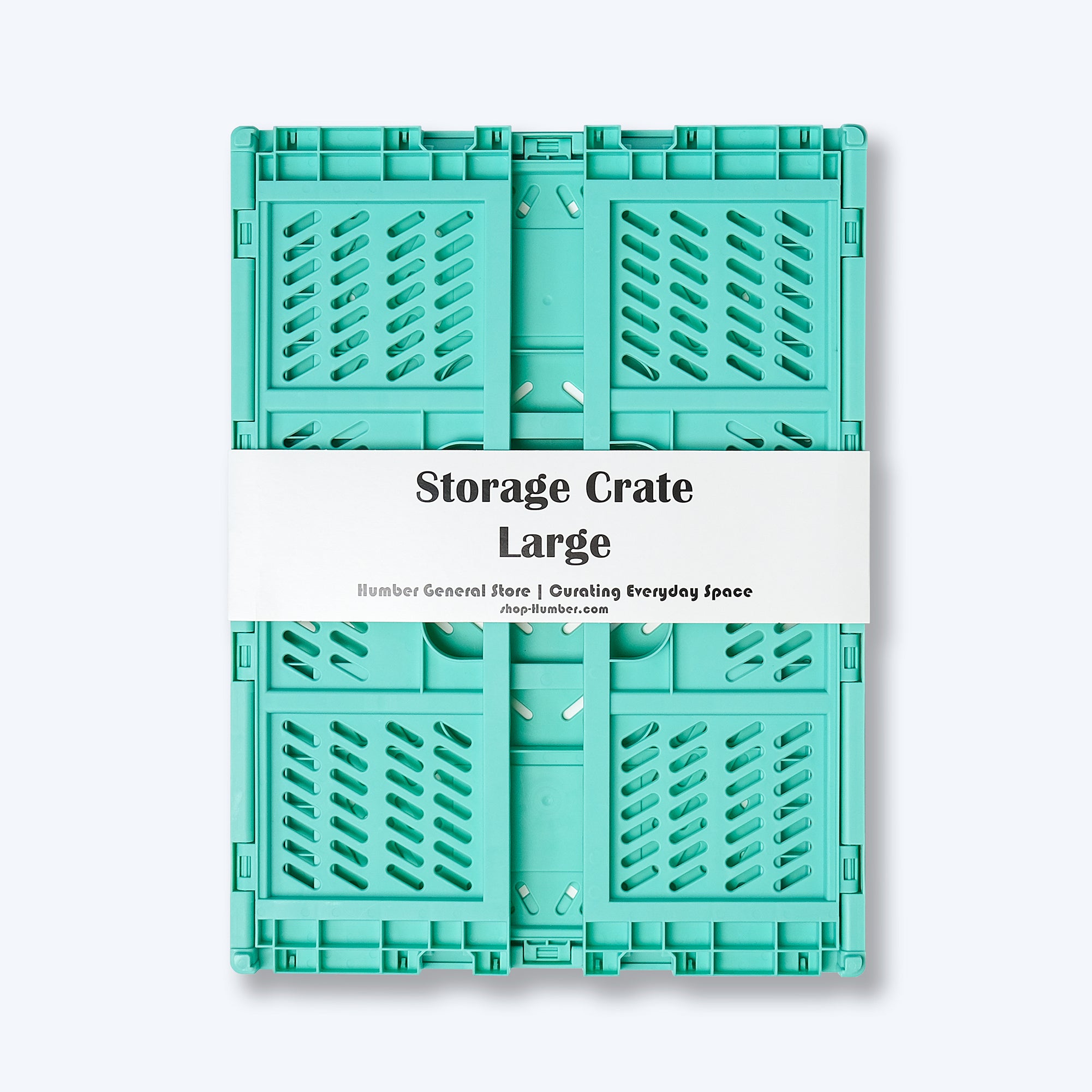 Large Storage Crate, Teal, Set of 2