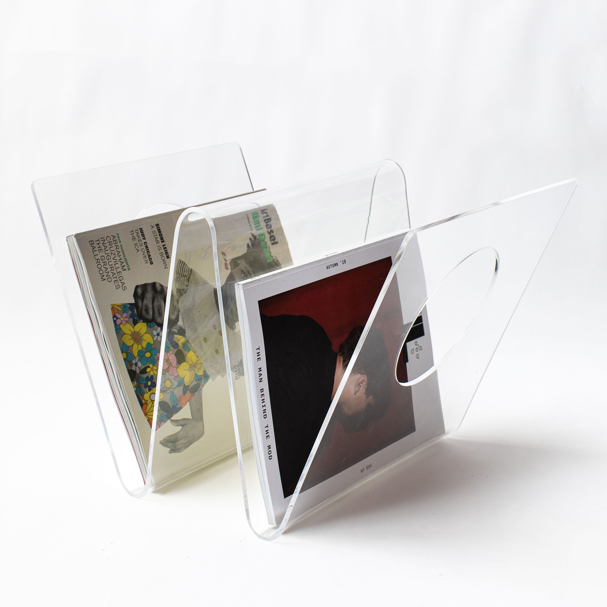 W Shape Magazine Rack, Large