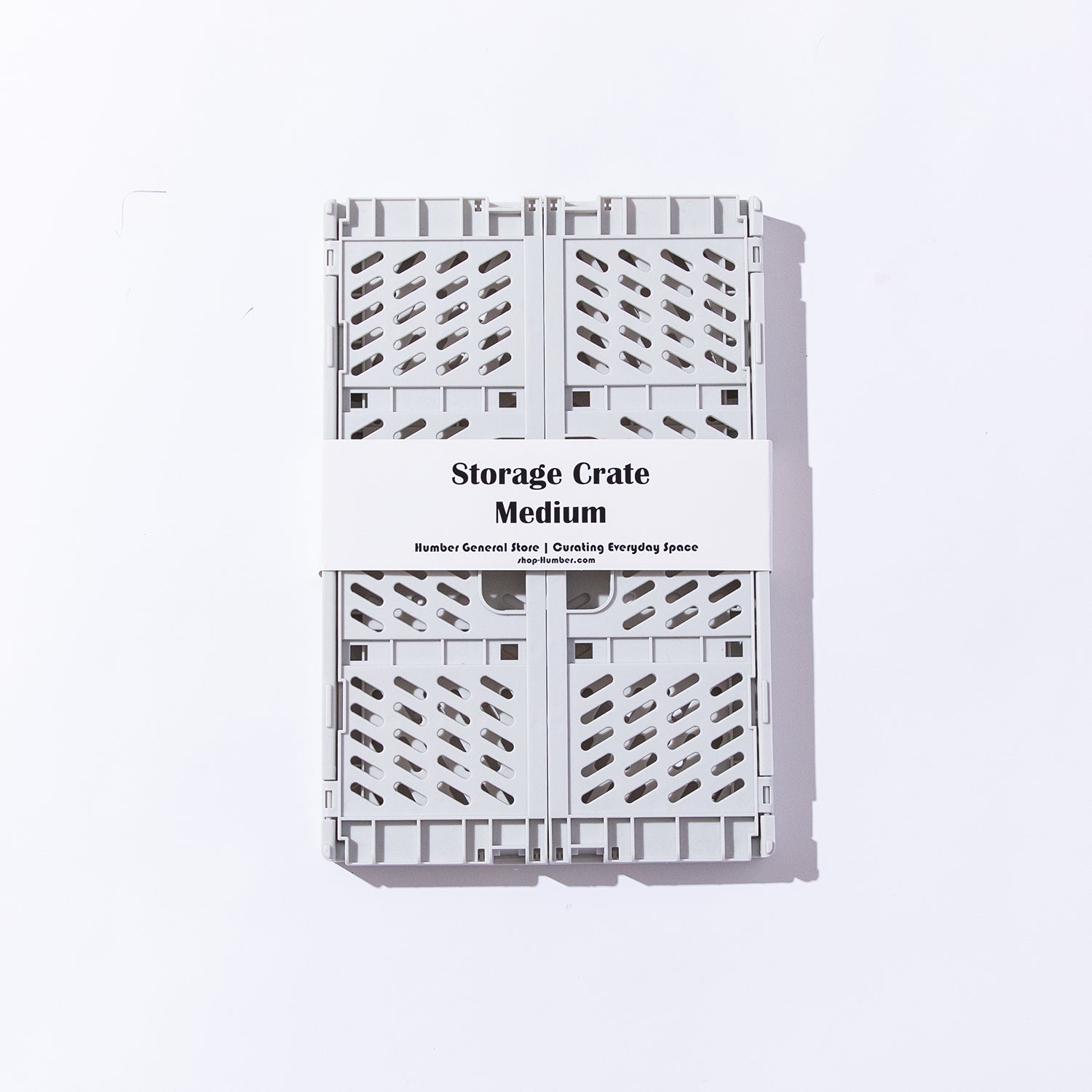 Medium Storage Crate, Off White, Set of 2