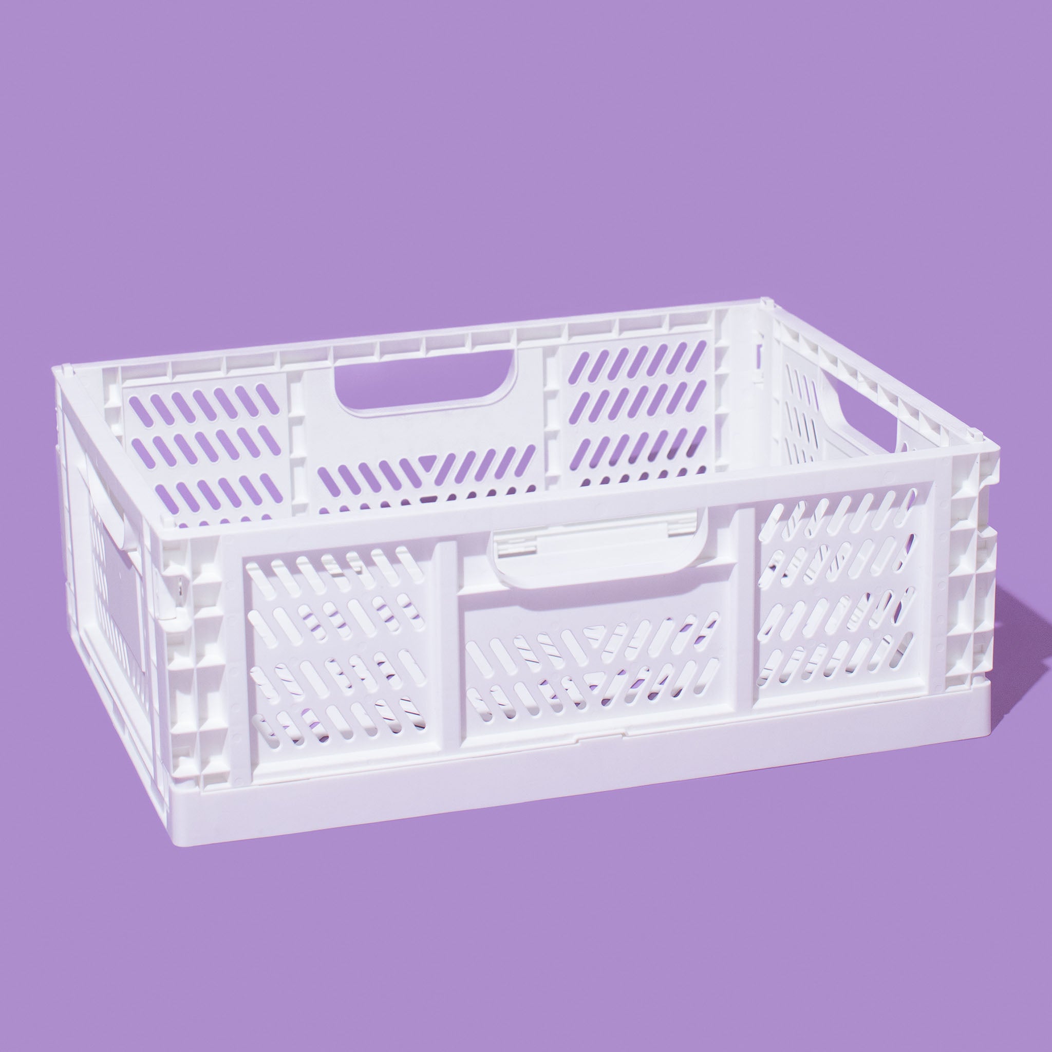 Large Storage Crate, White, Set of 2