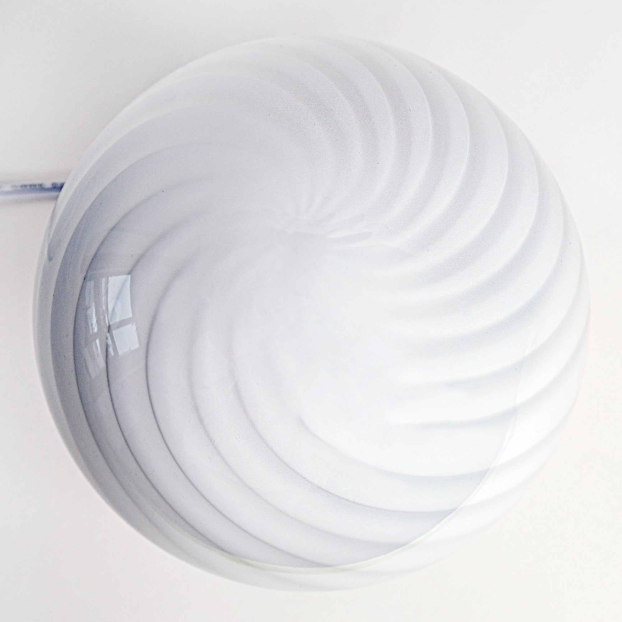 Glass Mushroom Table Lamp, Petite Close Top, White