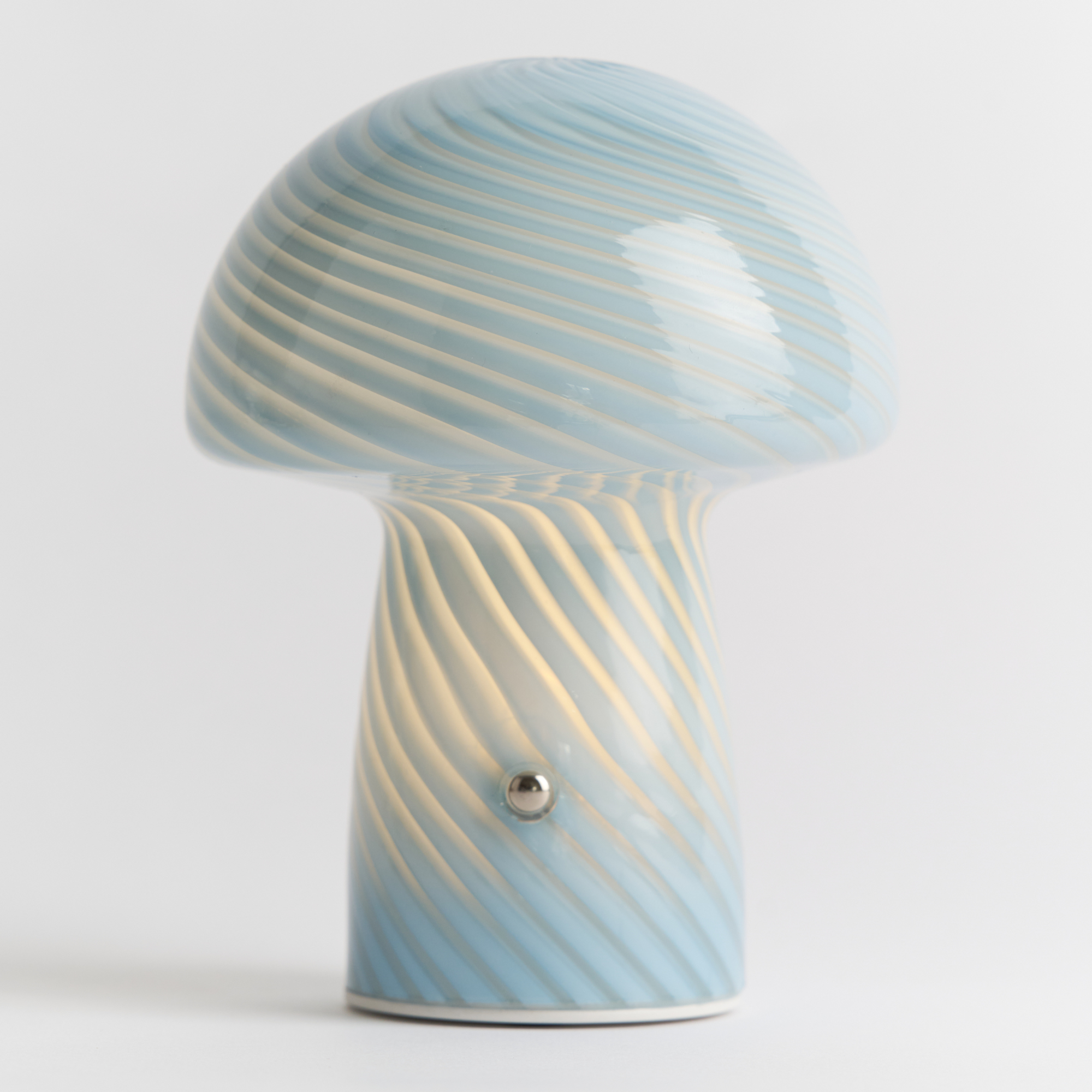 Portable Mini Glass Mushroom Lamp, Blue