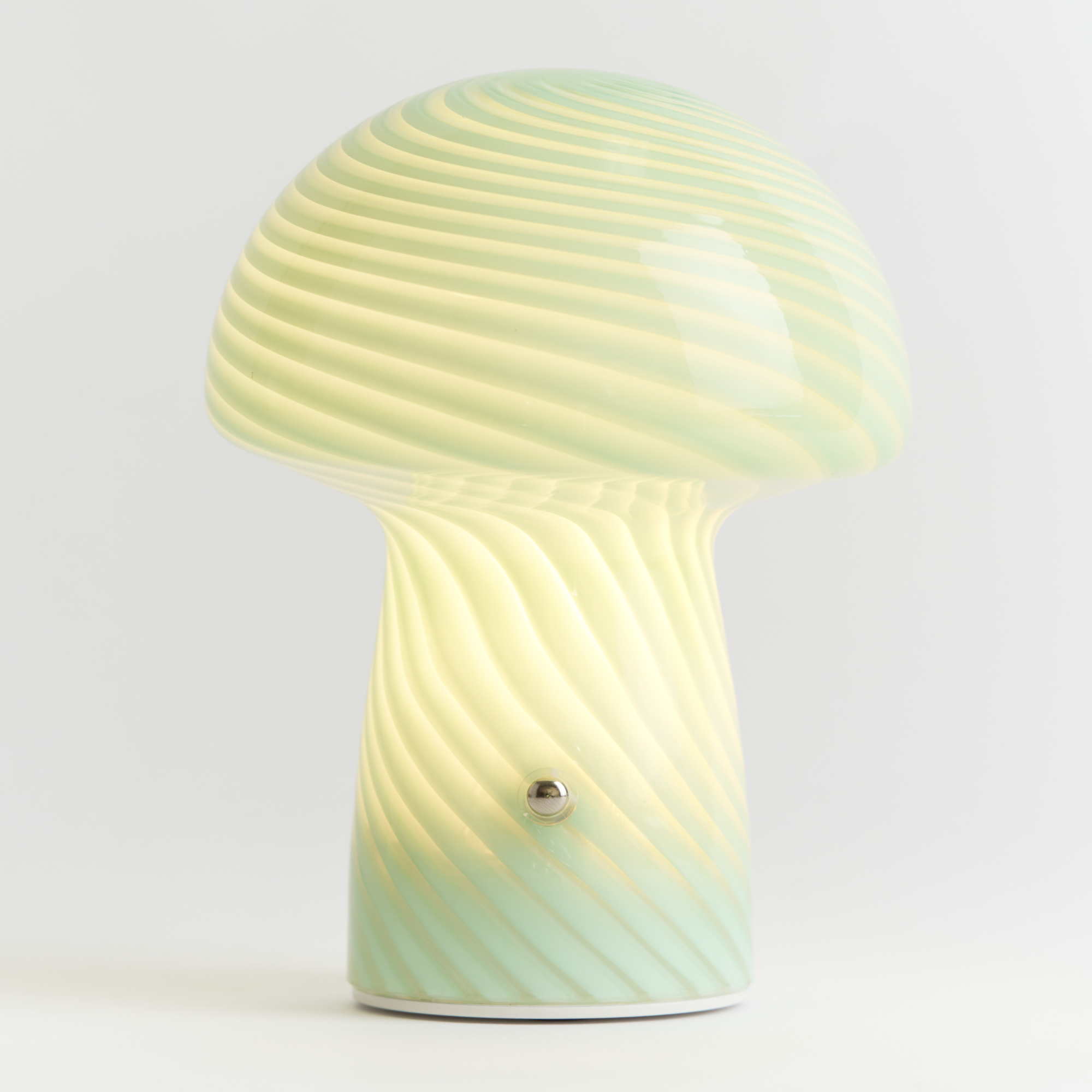 Portable Mini Glass Mushroom Lamp, Green