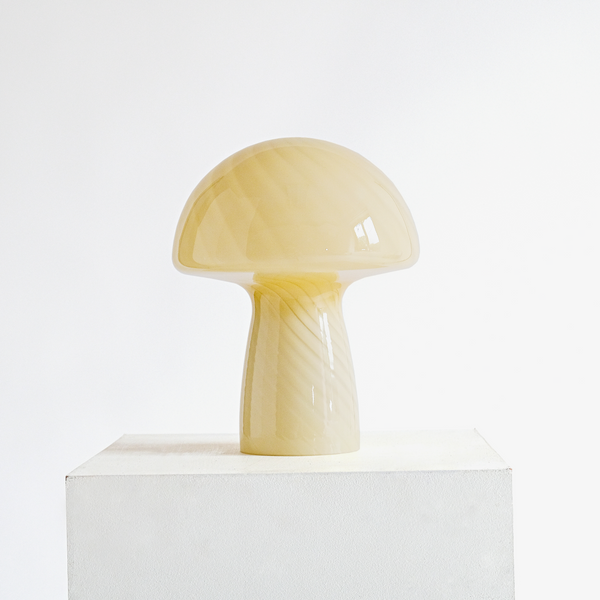 IMPERFECT SALE Petite Butter Glass Mushroom Lamp