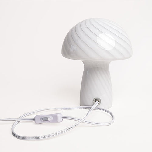 IMPERFECT SALE Petite Jade Glass Mushroom Lamp