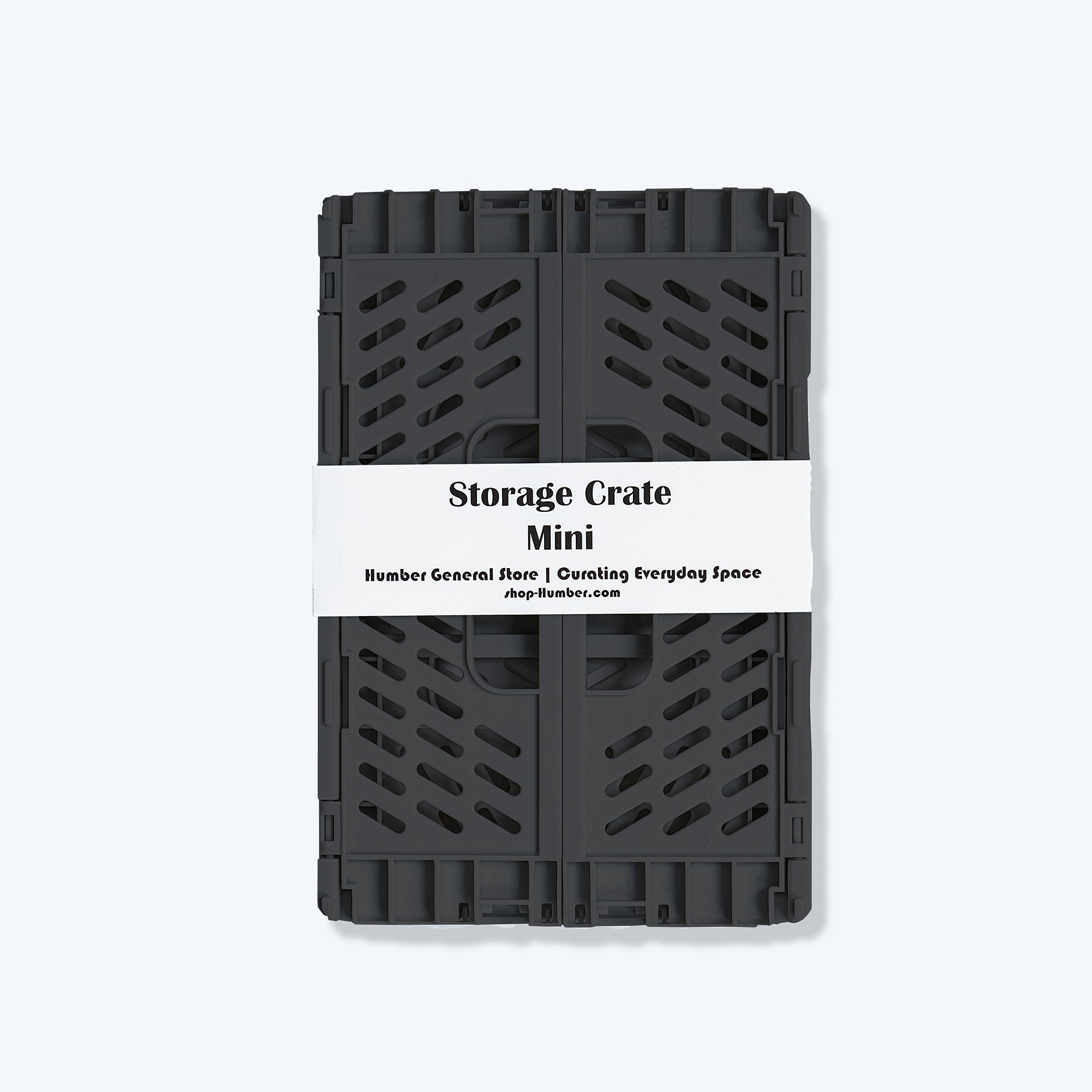 Mini Storage Crate, Black, Set of 2