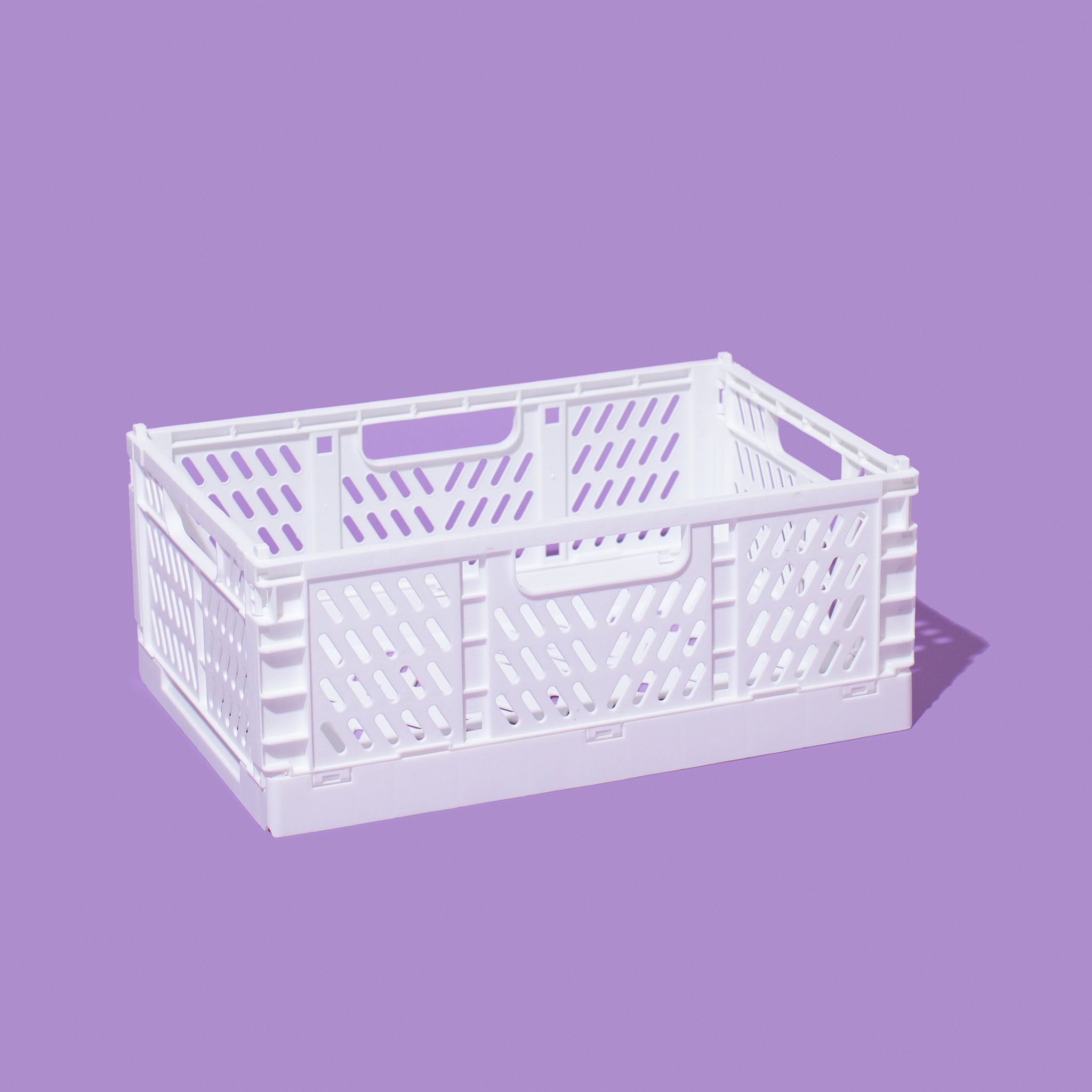 Medium Storage Crate, White, Set of 2