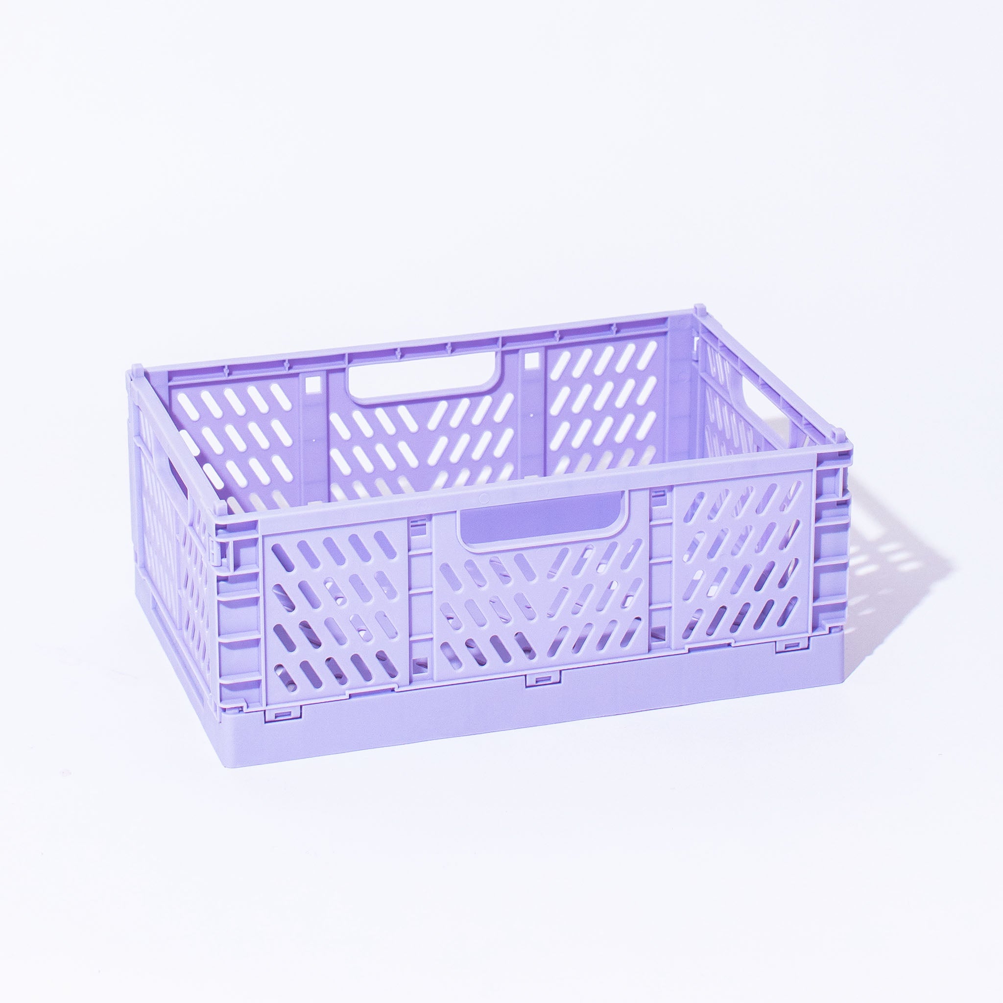 Medium Storage Crate, Lavender, Set of 2