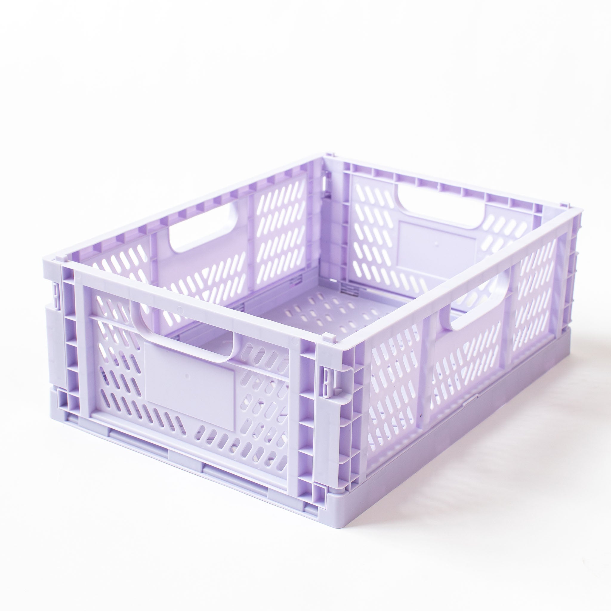 Large Storage Crate, Lavender, Set of 2