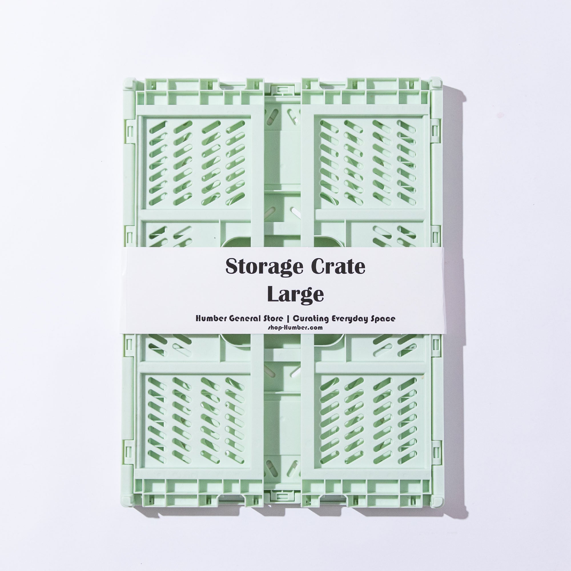 Large Storage Crate, Lime Green, Set of 2