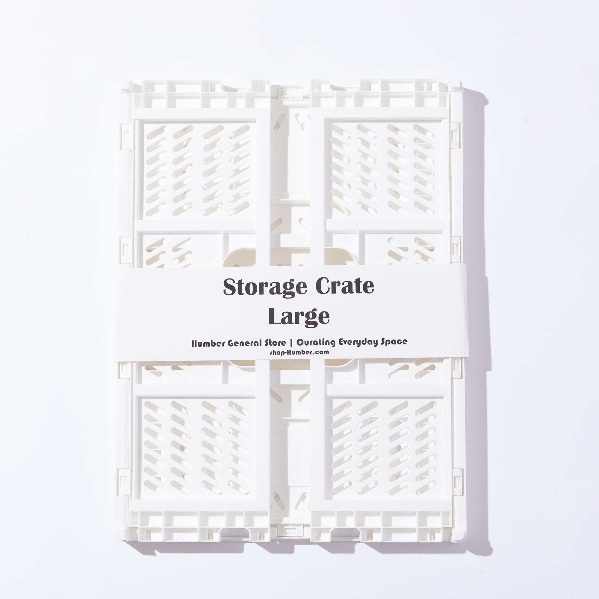 Large Storage Crate, White, Set of 2