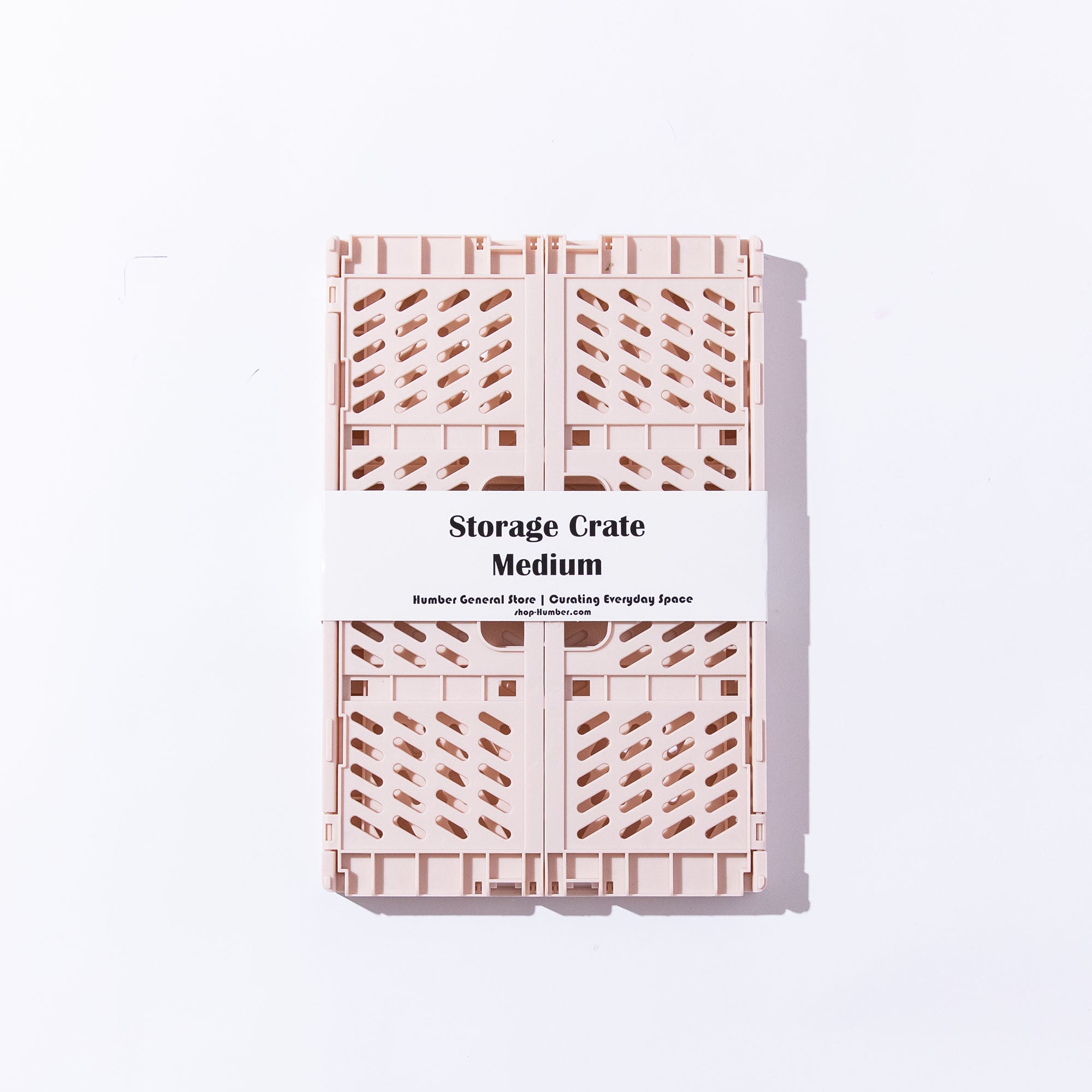 Medium Storage Crate, Pale Apricot, Set of 2