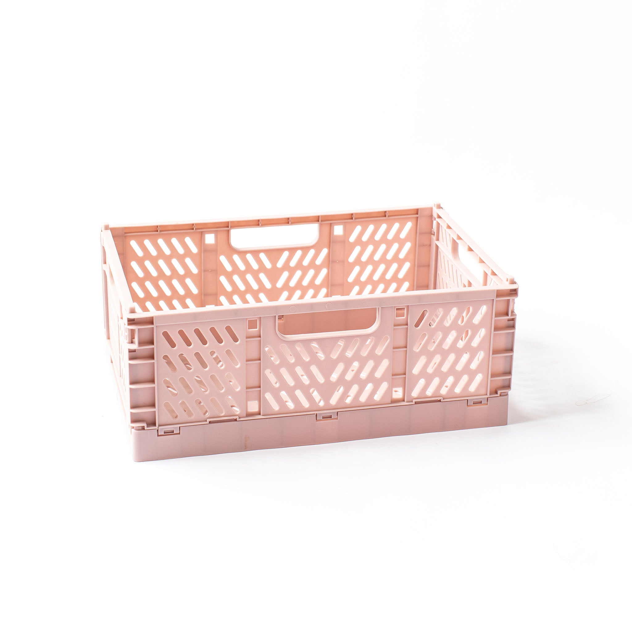 Medium Storage Crate, Dusty Pink, Set of 2
