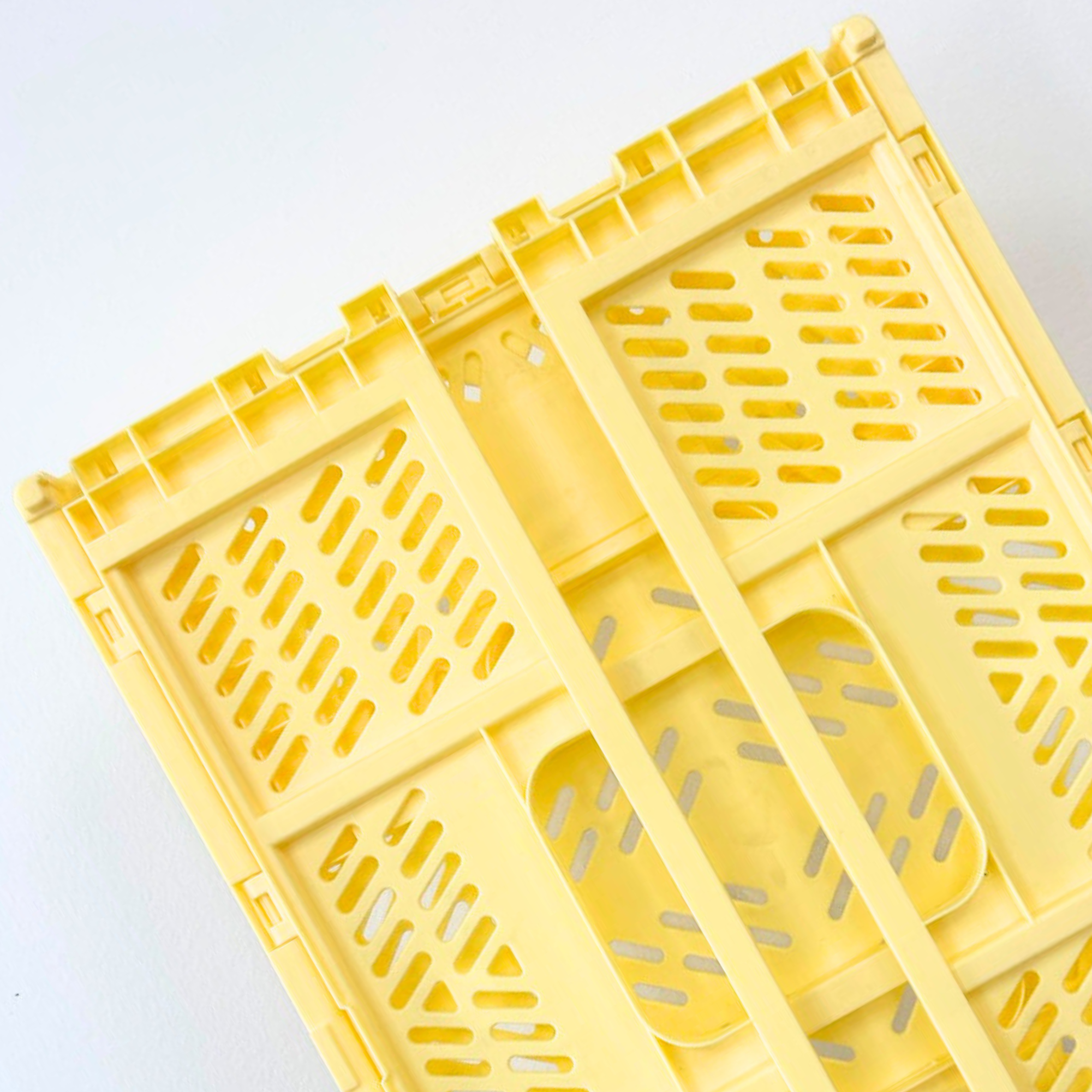 Large Storage Crate, Butter Yellow, Set of 2